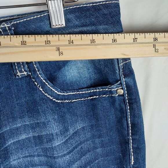 Love Indigo Premium Jeans Capri Women’s Size 8 Dark Wash Straight Leg Denim - Picture 8 of 11